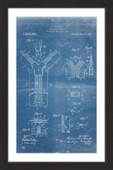 "Zipper 1917 Blueprint" Framed Painting Print