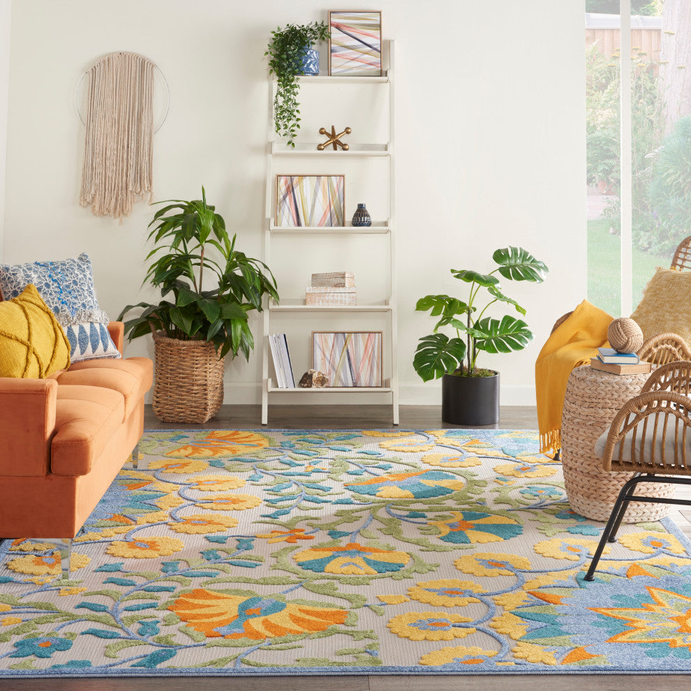 Nourison Aloha 7' x 10' Multicolor Transitional Area Rug
