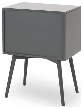 Alexis Mid-Century Modern Side Table, Dark Gray