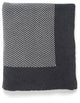Herring Bone Throw, Dark Grey and Light Grey