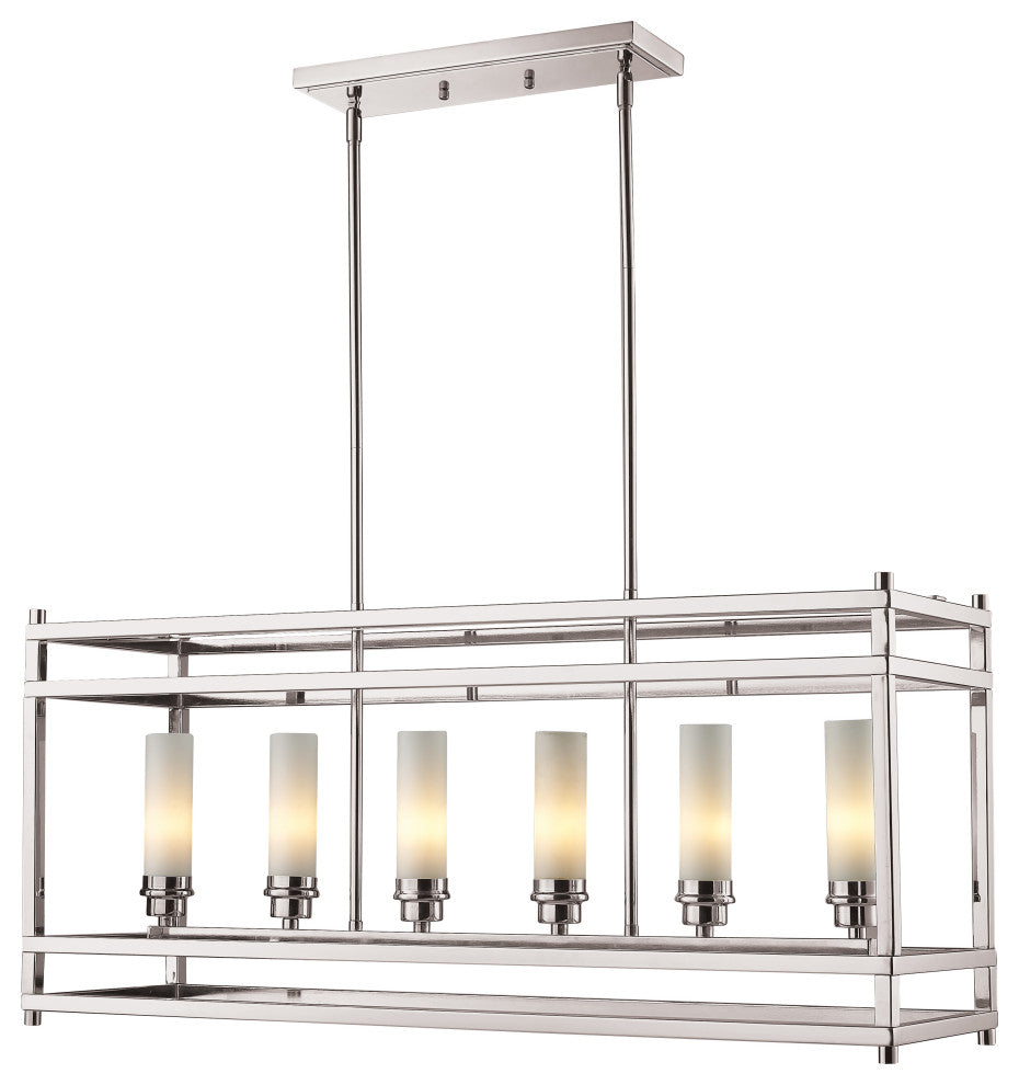 Zlite 182-6 6-Light Pendant, Matte Opal
