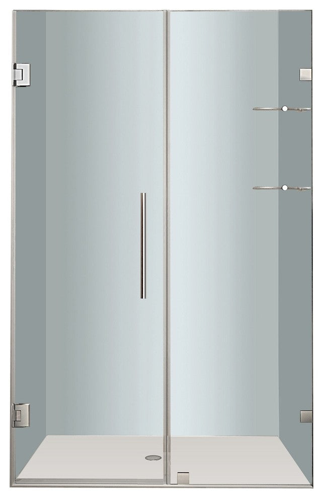 Aston Nautis GS 46"x72" Completely Frameless Hinged Shower Door, Chrome