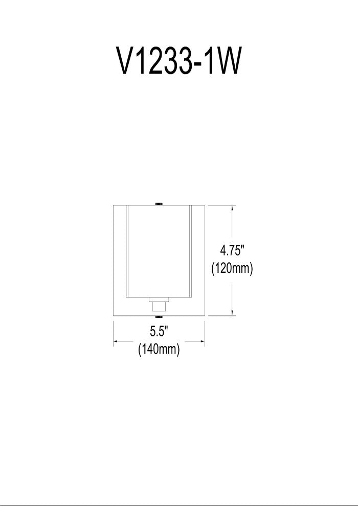 Ville 1-Light Vanity Sconce, Frosted White