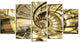 Architectural Detail of Paris in Winter, Brown, Canvas Print, 60"x32", 5 Panels