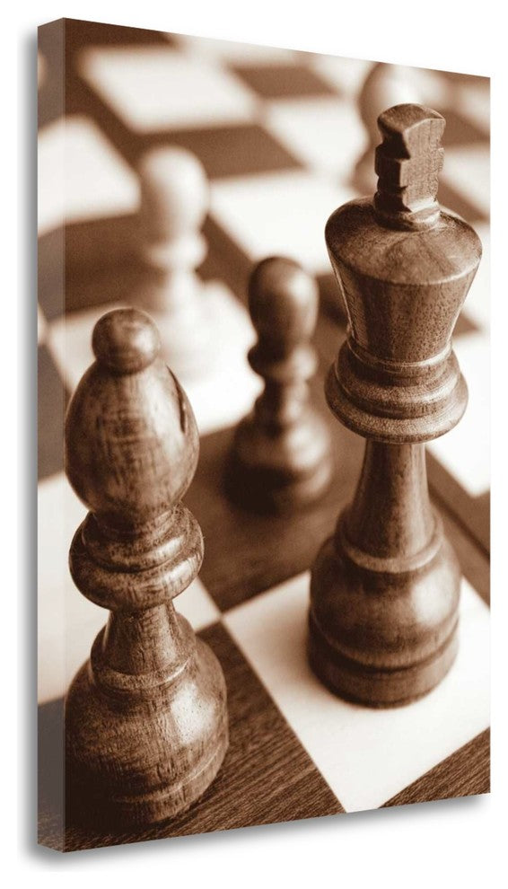"Chess" By Jeff, Fine Art Giclee Print on Gallery Wrap Canvas, Ready to Hang