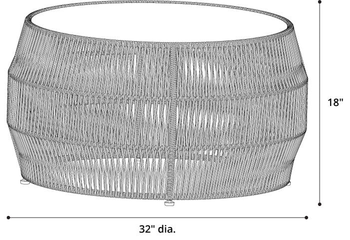 Volta Cocktail Table, Black Cord