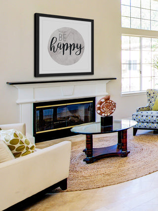 "Be Happy" Framed Painting Print