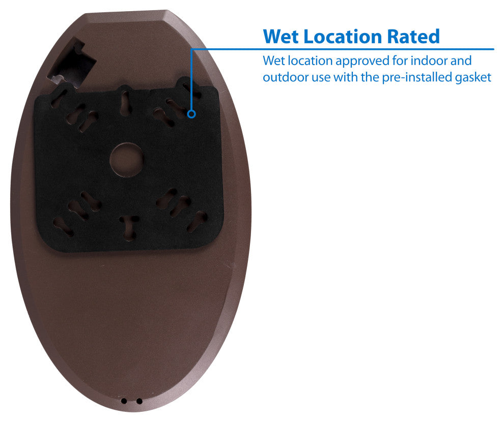 Bronze Outdoor LED Teardrop Emergency Wall Pack with Photocell, 2700k