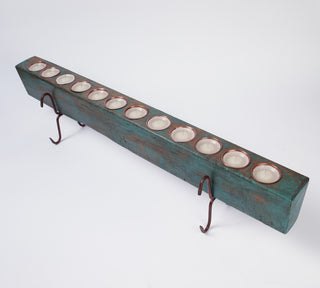 Large 12-Hole Sugar Mold Complete Set-Candelabra-Farmhouse, Turquoise, Large