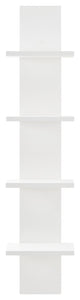 Danya B. Arica Utility Column 4-Tier Spine Wall Shelves, White