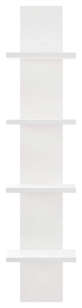 Danya B. Arica Utility Column 4-Tier Spine Wall Shelves, White
