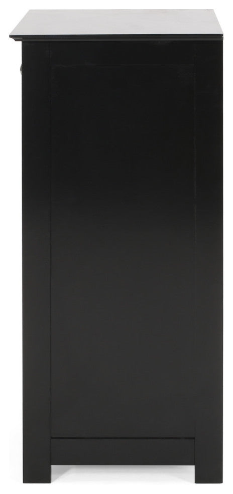 Chloe Modern Bathroom Storage Cabinet, Black