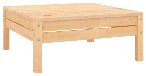 vidaXL Patio Furniture Outdoor Wooden Footstool Patio Seat Solid Wood Pine