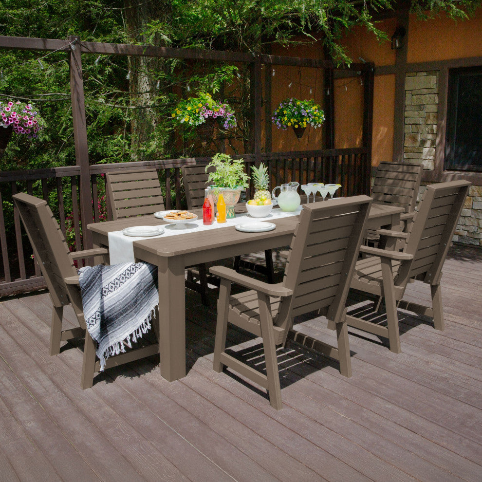 Weatherly 7-Piece Rectangle Dining Set, Woodland Brown
