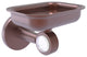 Clearview Wall Mounted Soap Dish Holder with Groovy Accents, Antique Copper