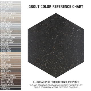 Palazzo Hex Nero Porcelain Floor and Wall Tile