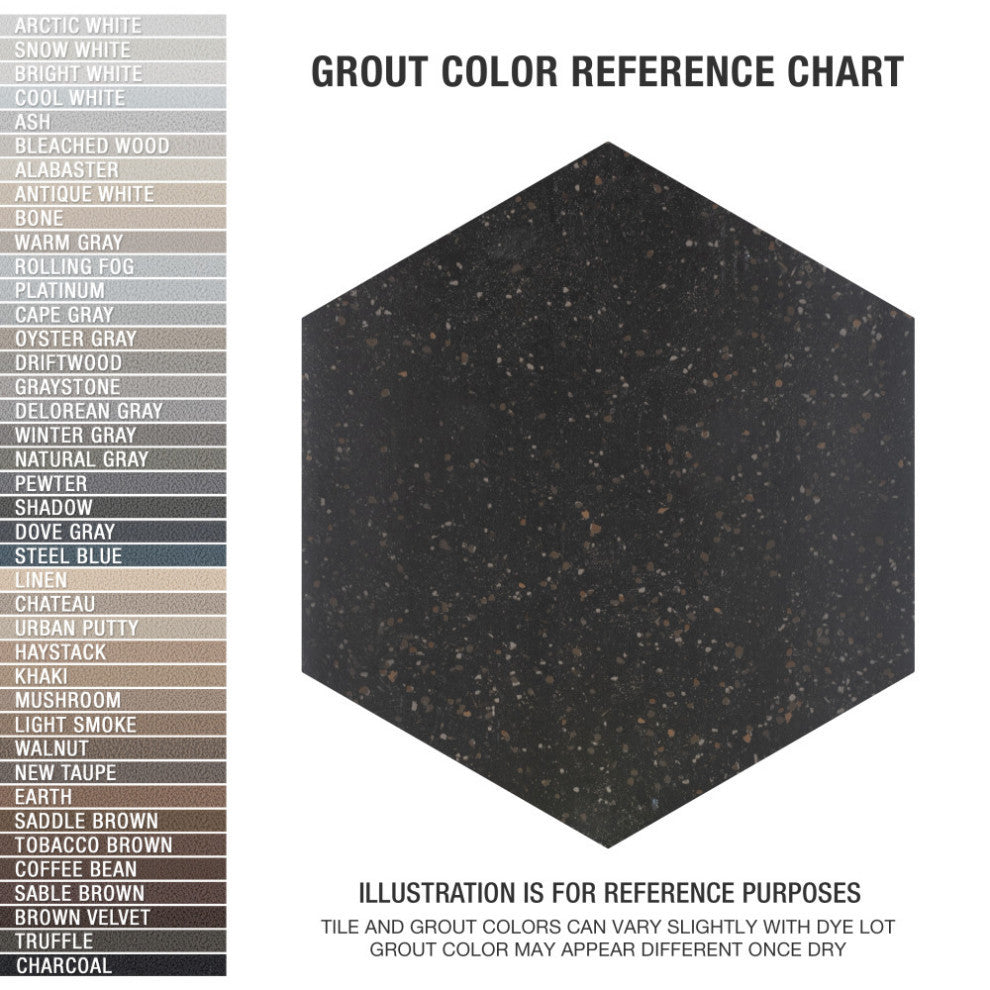 Palazzo Hex Nero Porcelain Floor and Wall Tile