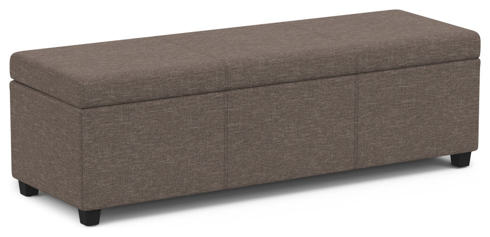 Avalon Extra Large Storage Ottoman Bench, Fawn Brown