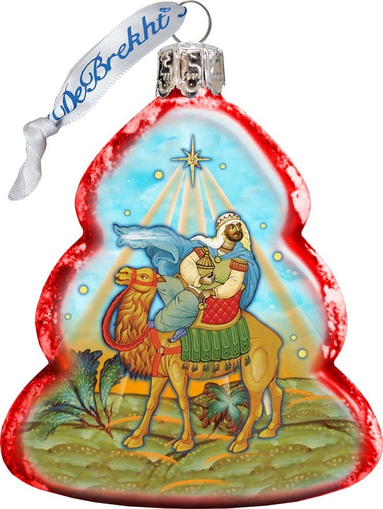 Keepsake Balthazar Three Kings Scenic Glass Ornament