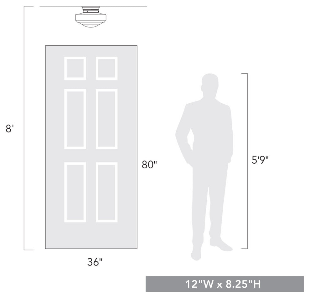 Ingalls Semi-Flush With Vintage Milk Glass Shade