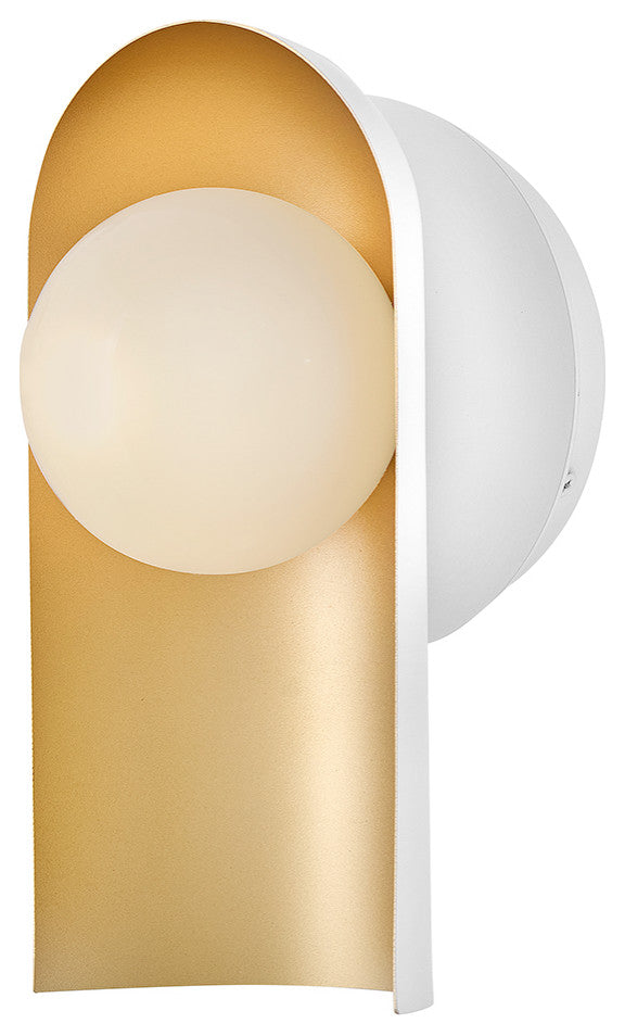 Lark Zuri Medium Single Light Sconce, Satin Off-White