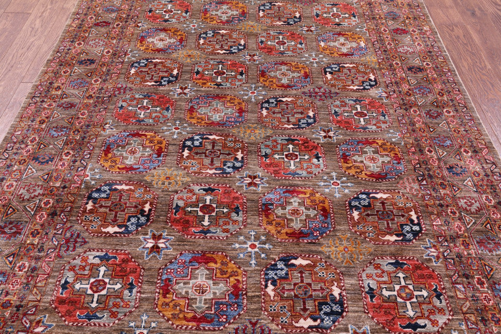Bokhara Hand Knotted Wool Rug 5' 7" X 8' 1" - Q12925