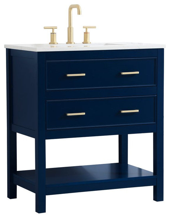 Home Living 30" Single Bathroom Vanity, Blue