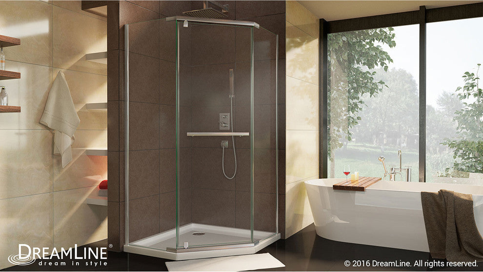 Dreamline Prism 34 1/8"x34 1/8" Frameless Pivot Shower Enclosure