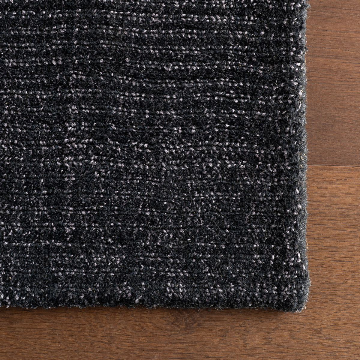 Nate Berkus Crosby Solid Wool Cozy Rug, Black 8'6