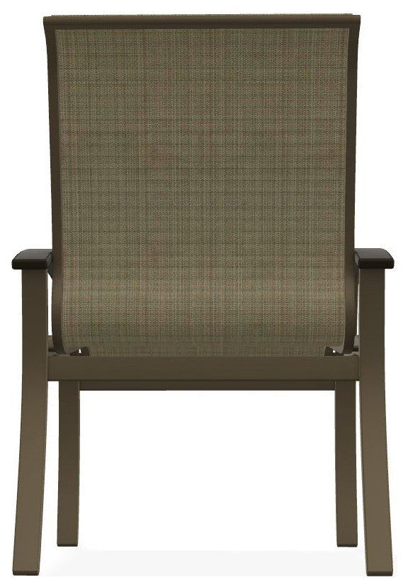 Belle Isle Sling Outdoor Dining Chair, Elevation Stone/Beachwood