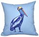 Sea Music, Animal Print Pillow, Blue, 26"x26"