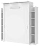 Full Murphy Bed with Shelves (81W) in White