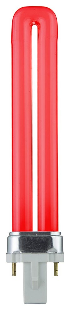 Sunlite 9 Watt Pl 2 Pin Single U Shaped Twin Tube, G23 Base, Red