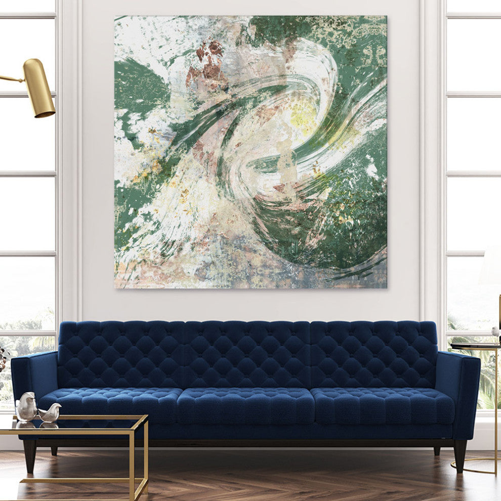 "Emerald Aerial" Fine Art Giant Canvas Print, 54"x54"