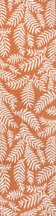 Nevis Palm Frond Indoor/Outdoor, Orange/Cream, 2x10