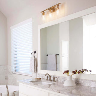 Quorum International 501-3-2 Ladin 3 Light 22"W Vanity Light - Aged Brass /