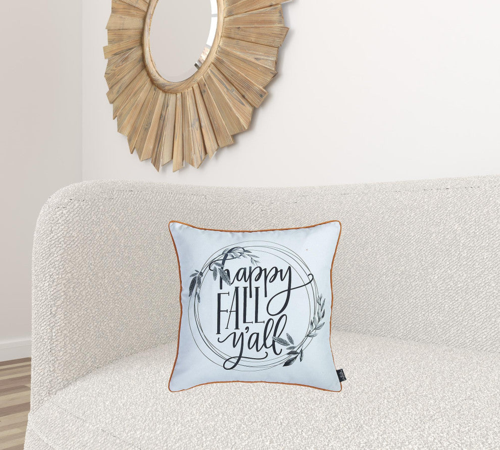 Set Of 4 18" Christmas Snowflakes Throw Pillow Cover In Blue, Orange, White
