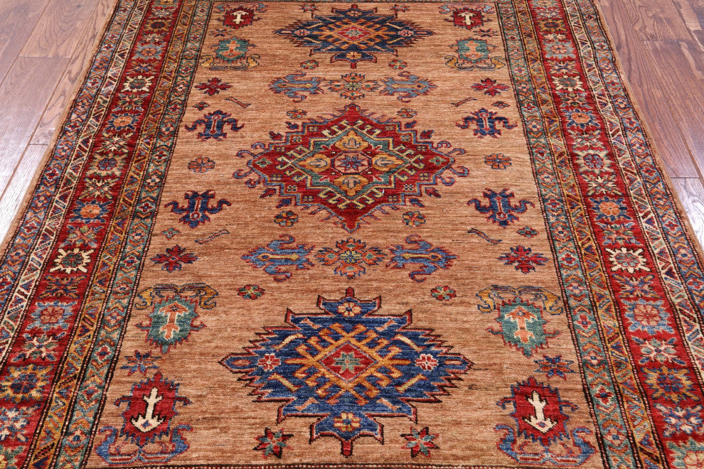 4' 3" X 5' 9" Super Kazak Handmade Wool Rug - Q12976