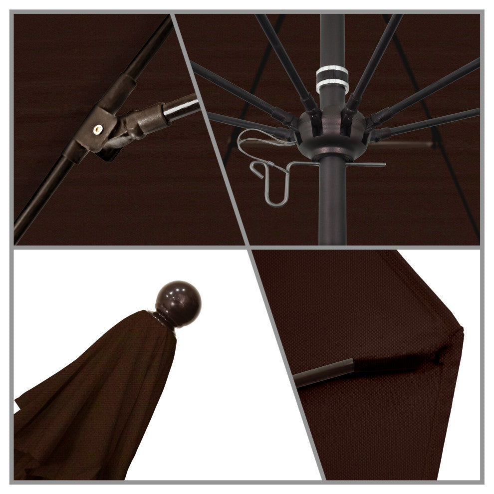 11' Fiberglass Umbrella Bronze, Pacifica, Mocha, 11'