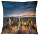 Night Paris Amazing View Skyline Photography Throw Pillow, 16"x16"