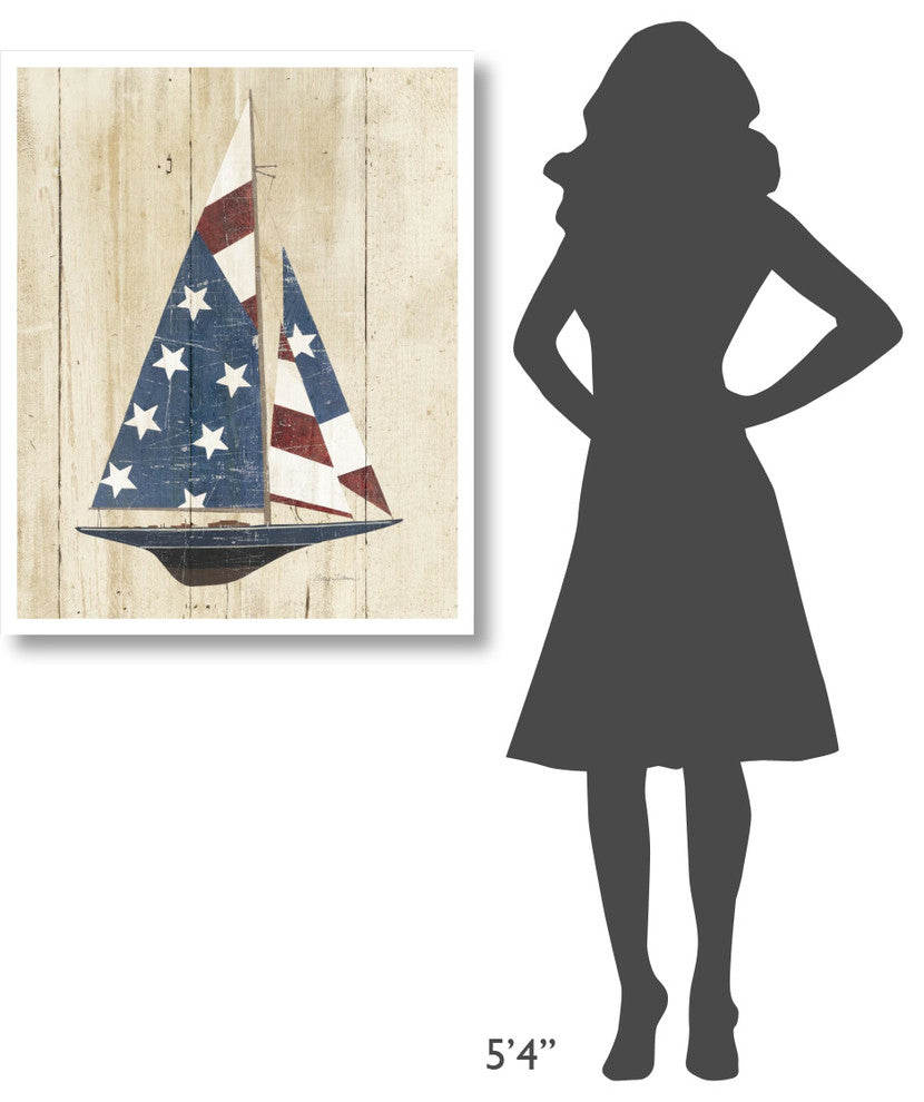 "American Flag Sailboat" Digital Paper Print by Avery Tillmon, 30"x37"