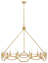 Hinkley Leona Large Chandelier, Distressed Brass