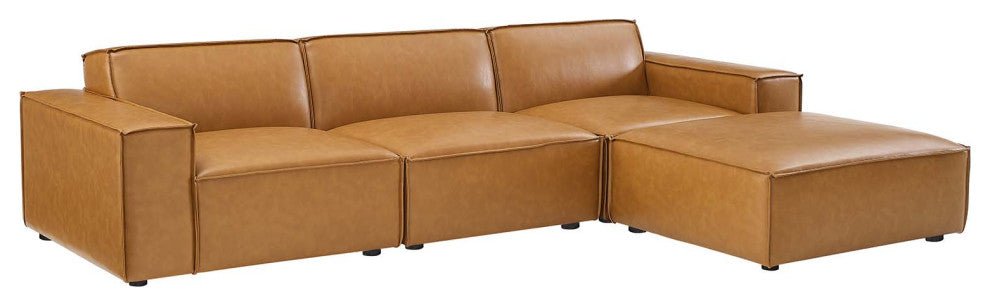 Restore 4-Piece Vegan Leather Sectional Sofa