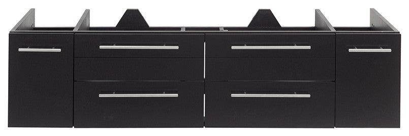 Lucera Wall Mount Undermount Sink Bathroom Cabinet, Espresso, 60"