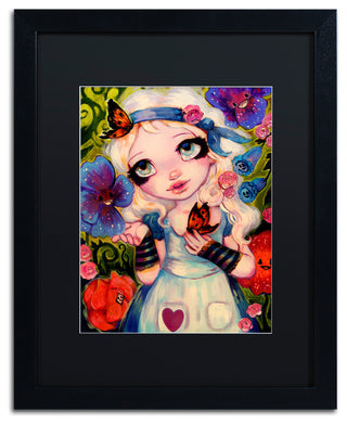 Natasha Wescoat 'The Talking Flowers' Art, Black Frame, Black Mat, 16x20