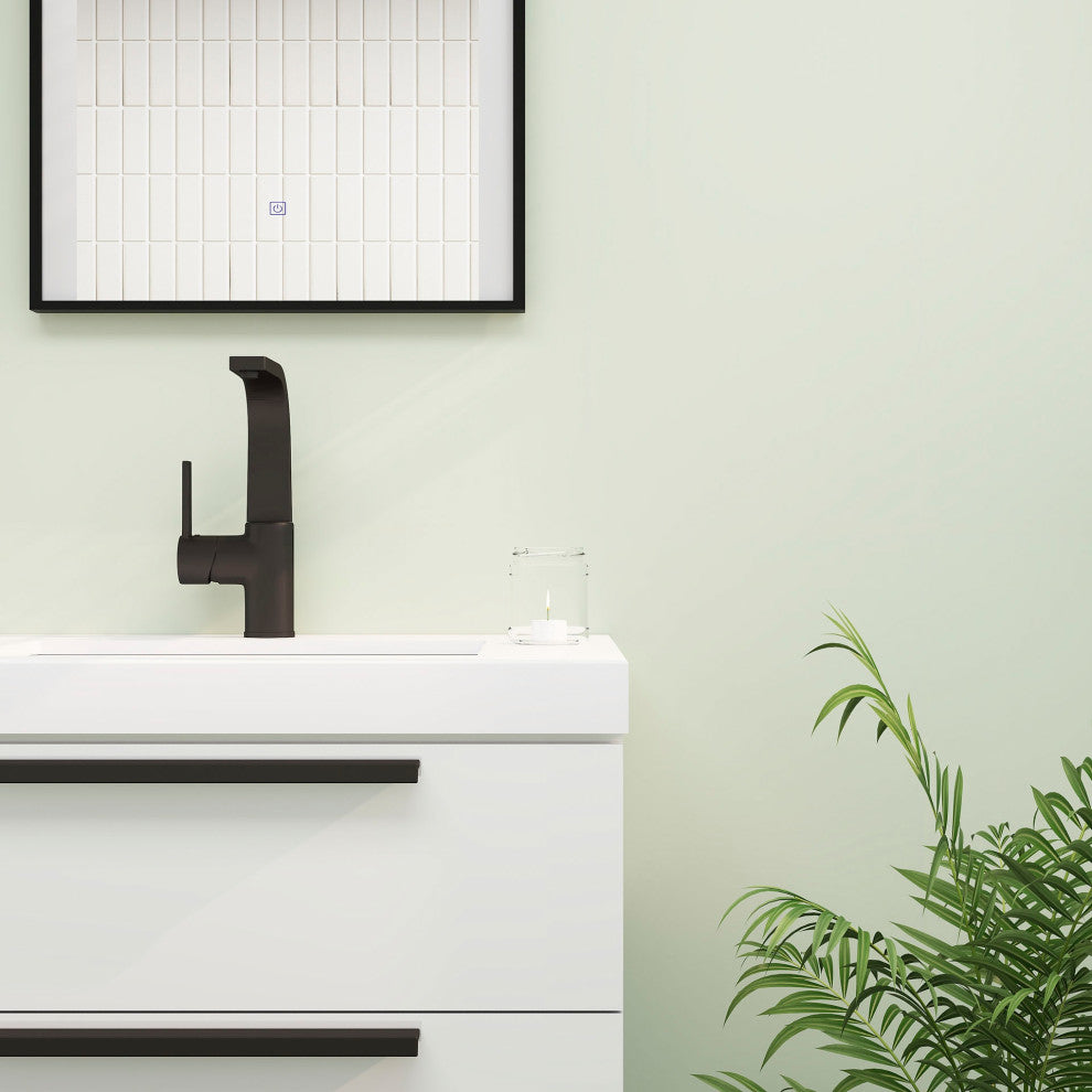 Carla 24" Freestanding Bathroom Vanity, Gloss White