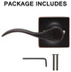 Oil Rubbed Bronze Finish Dummy Door Handle Lever, Pack of 6