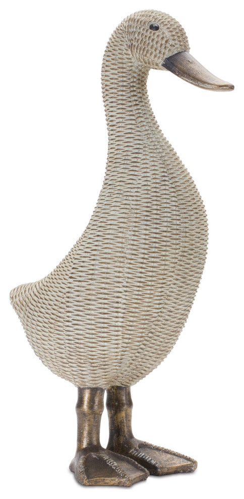 Wicker Duck Figurine, Set of 2