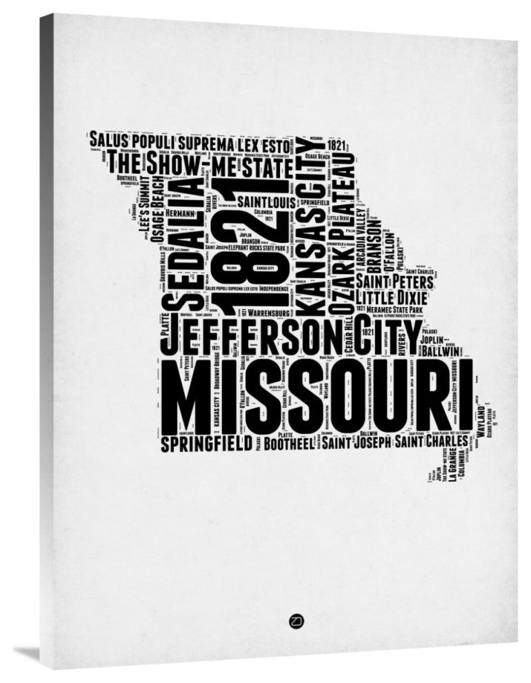 "Missouri Word Cloud 2" Fine Art Print