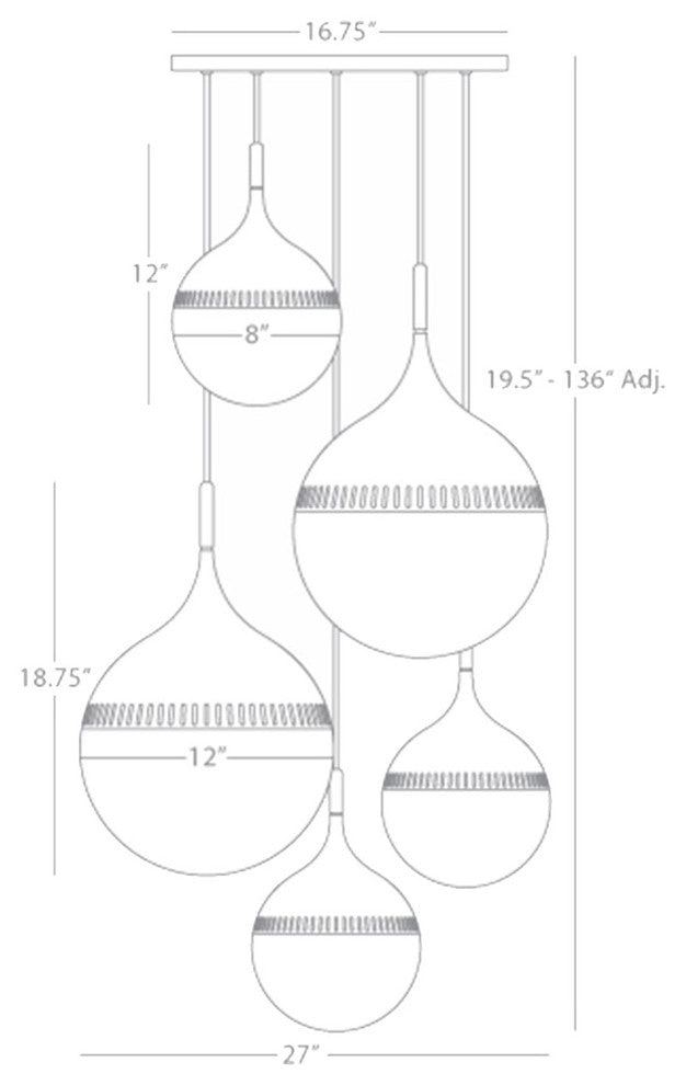 Robert Abbey Z791 Jonathan Adler Rio Chandelier